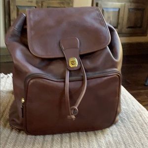Coach Large Leather Backpack Brown